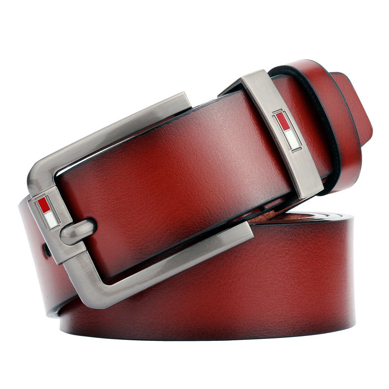 Men's Leather Pin Buckle Belt - Casual & Dressy, All-Match Style - Minihomy