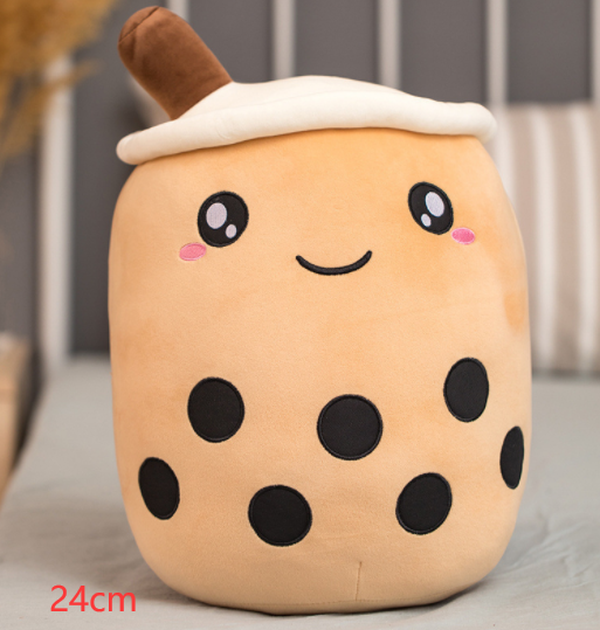 Cute Fruit Drink Plush Stuffed Soft Strawberry Milk Boba Tea Plush - Minihomy