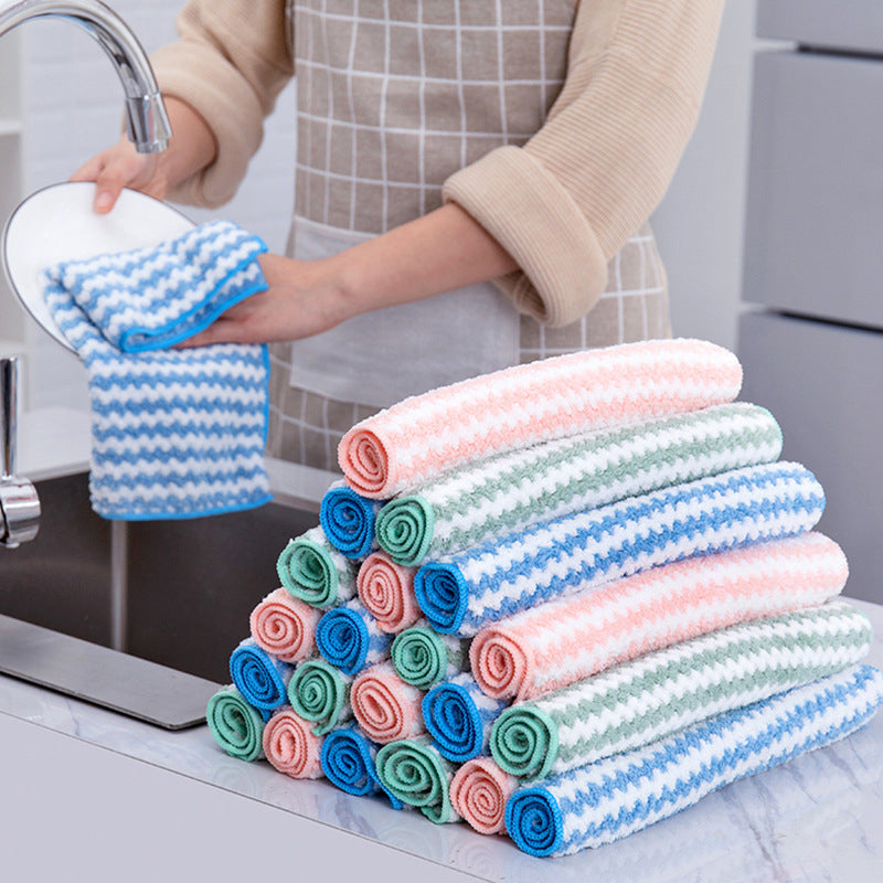 Super Absorbent Scouring Pad Dry And Wet Kitchen Cleaning Towels