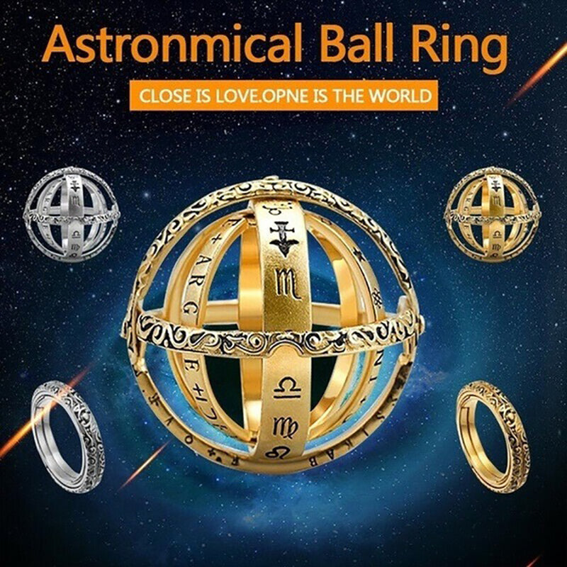 Astronomical Ball Ring Necklace Flip Deformation Universe Globe - Minihomy