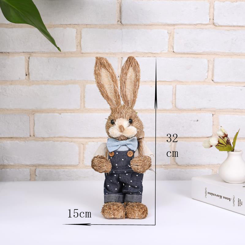 Simulation Papyrus Easter Rabbit Decoration Home