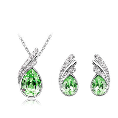 Crystal Zircon Necklace Set Combination