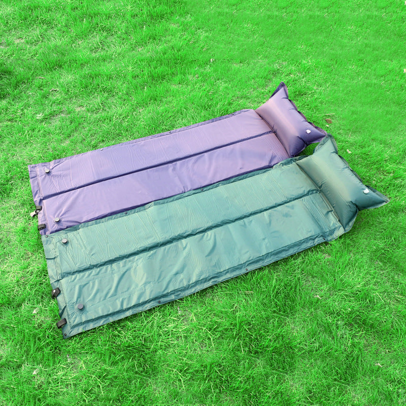 Portable Self-Inflating Sleeping Pad Camping Mat with Attached Pillow and Foldable