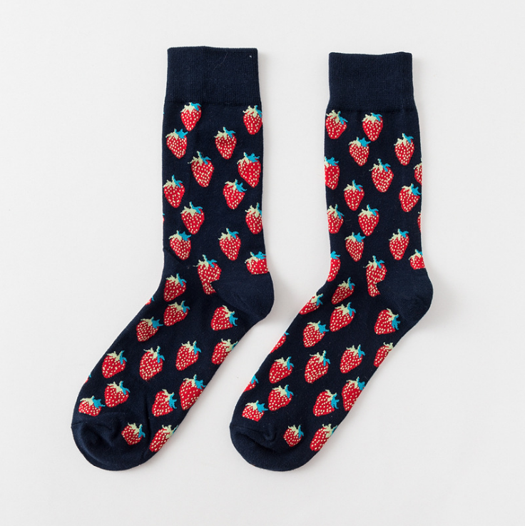 Happy tube socks fruit banana men's and women's socks