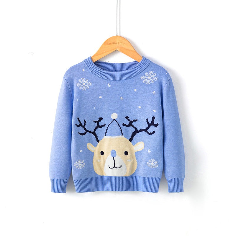 Christmas snowflake Winter Kids Knitted Sweater - Minihomy