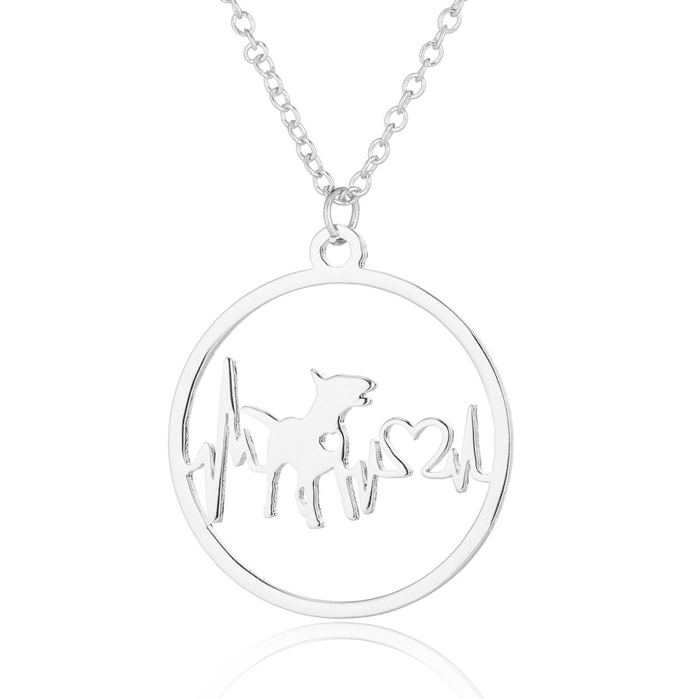 Pet Dog Footprints Paw Necklace - Minihomy