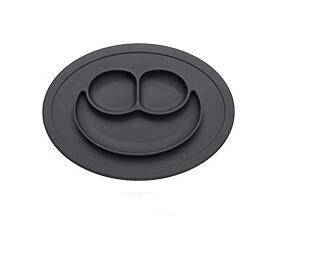 Children's meal pad with silicone smiling face plate