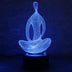 3D 7 Color Changing Yoga LED Meditation Of Acrylic Night Light Bedroom Illusion Lamp Livingroom Bedside Decor - Minihomy