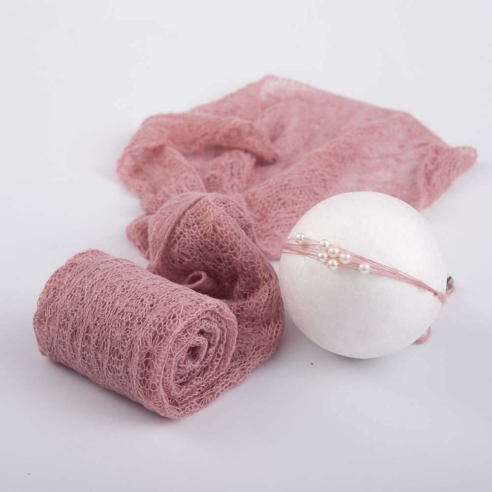 Newborn Photography Props Wrap Soft Mohair Knitted Baby Blanket - Minihomy