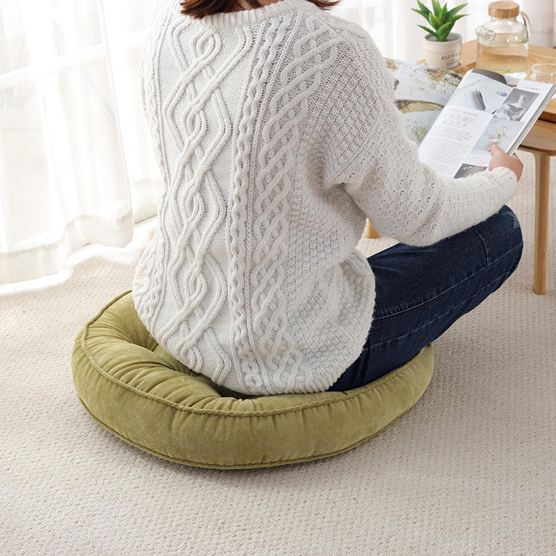 Corduroy solid color padded cushion - Minihomy