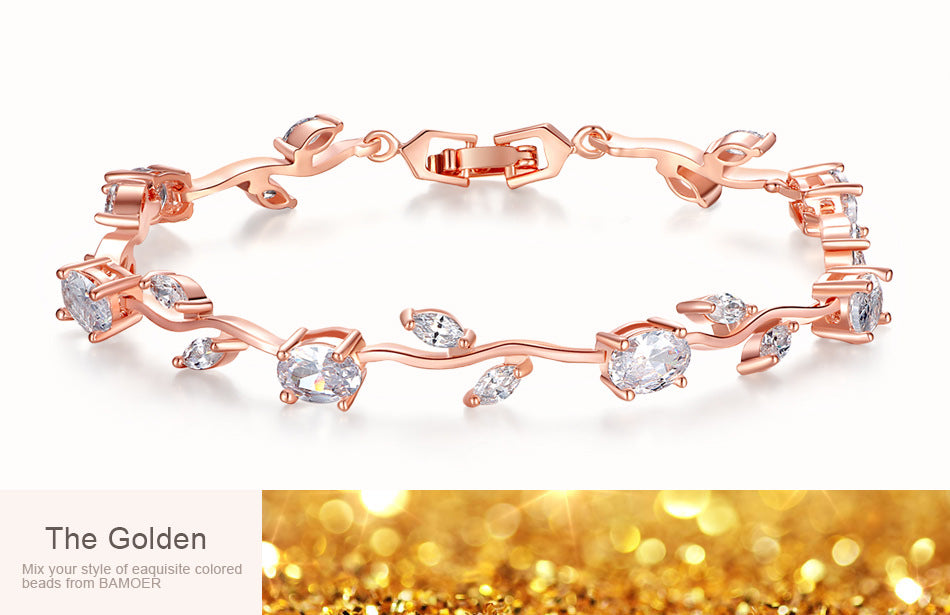 Plated crystal ladies bracelet - Minihomy