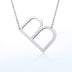 Fabulous Rose Gold Plated Stainless Steel Initial Letter Pendant Necklace - Minihomy