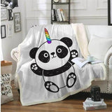 Panda series flannel blanket - Minihomy