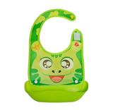 Cartoon baby PVC three-dimensional bib Increase baby bib Waterproof silicone children's dinner pocket