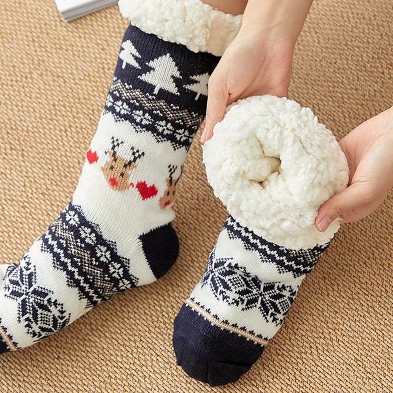 Christmas socks female autumn and winter tube floor socks - Minihomy