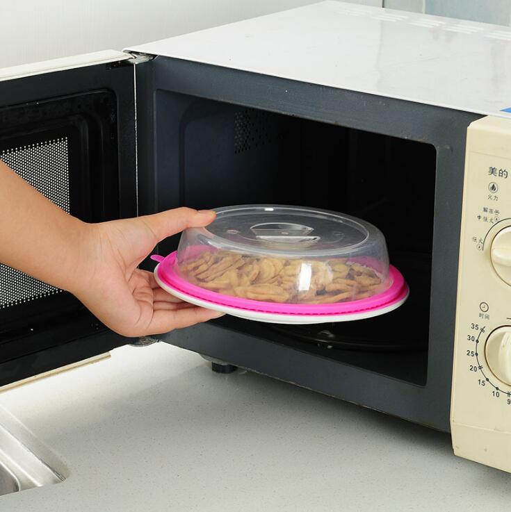 Universal Vacuum Air-tight Food Sealer Container Plate Platter Lid Cover Topper Dome, Stackable, Safe for Microwave