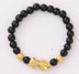 Obsidian 18K Gold Beads Bracelet Men Women - Minihomy