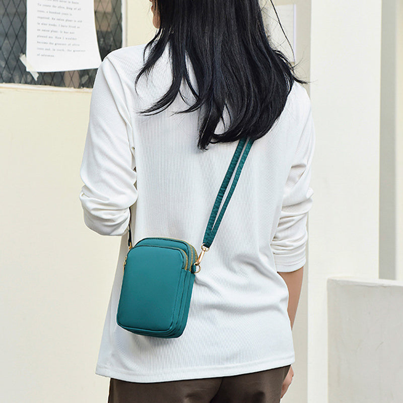 Compact Crossbody Bag with 3 Layers of Pockets - Perfect for Outdoor Daily Use