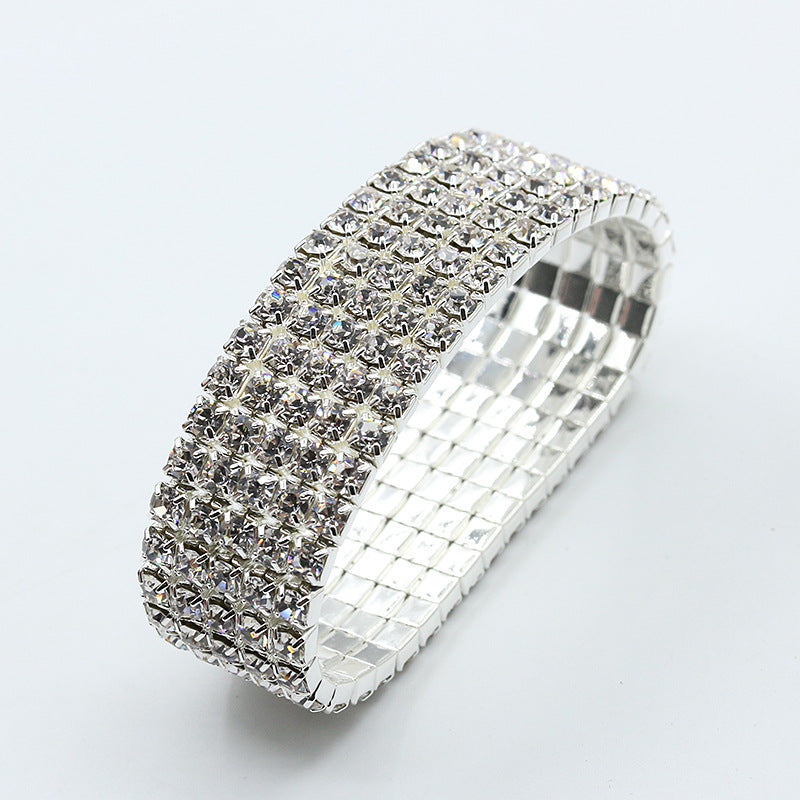 Full Diamond Single Row Elastic Bracelet - Minihomy