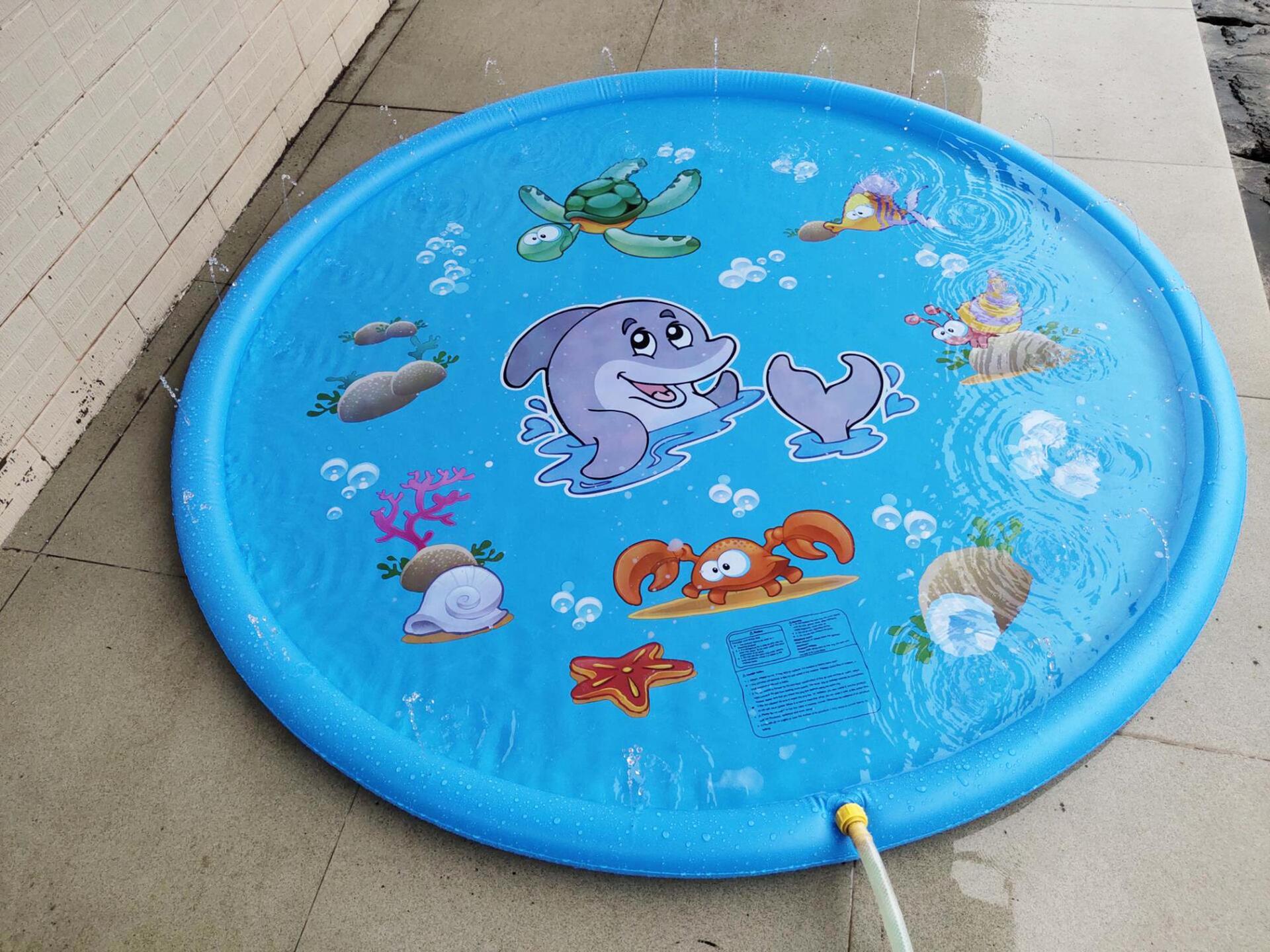 Durable Children's Water Spray Pool Mat Splash Sprinkle Play Pad Mat - Minihomy