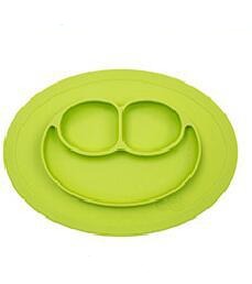 Children's meal pad with silicone smiling face plate - Minihomy