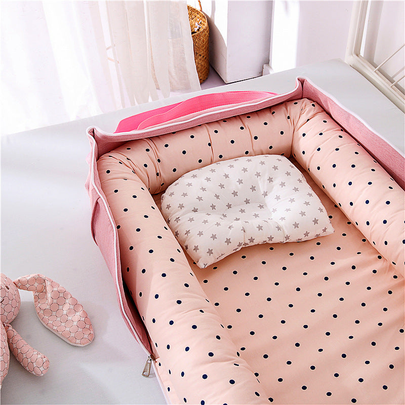 Cotton Portable Foldable Baby Bed - Breathable & Flexible - Multi-functional