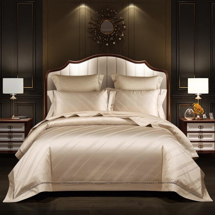 European Jacquard Four Piece Satin Bedding - Minihomy