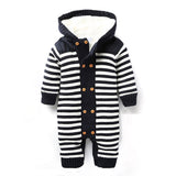 Newborn Baby Boys Girls Warm Romper Baby Winter Thick Climbing Clothes