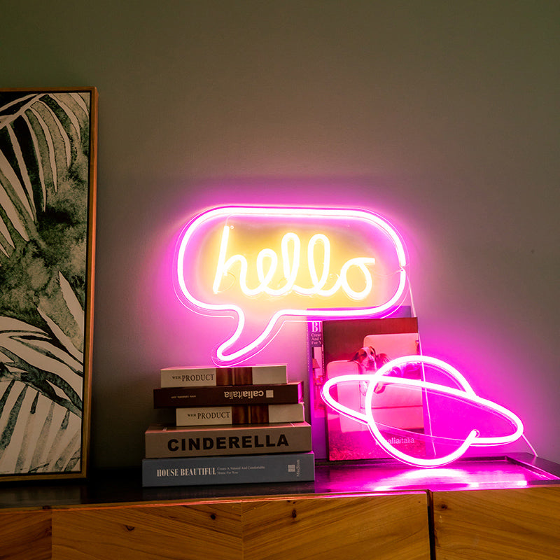 Neon decoration ins creative wall bar atmosphere lamp clean bar bed romantic bedroom room layout - Minihomy