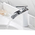 Full copper black and white hot and cold waterfall faucet - Minihomy