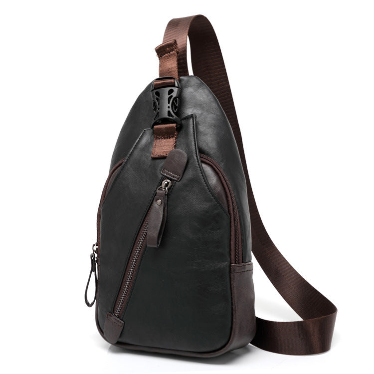 Leather Chest Bag Shoulder Messenger Bag