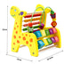 Wooden multi function deer knockout  calculation frame turn over plate rack three in one child early education puzzle toy