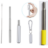 Telescopic colorful stainless steel straw