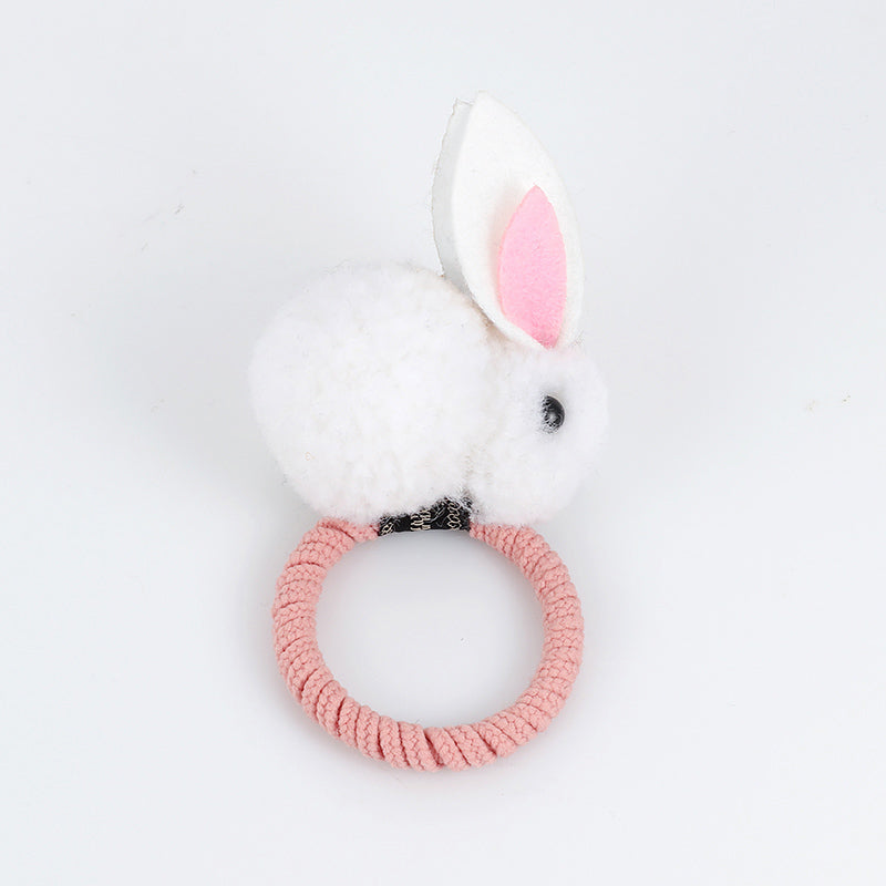 Hair ball rabbit hair ring