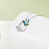 Sterling Silver Gold Plated  Daisy Butterfly Pendant Necklace Jewelry Gifts