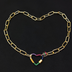 Rainbow Love Clavicle Chain Female Interlocking Love Chain