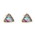 Triangular Natural Color Abalone Shell Stud