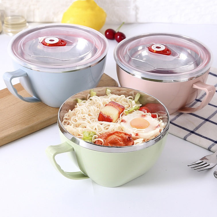 Instant Noodle Bowl Adult Anti-scalding Heat Preservation Container With Lid