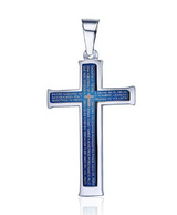 Double Cross Titanium Necklace Stainless Steel Pendant Jewelry - Minihomy