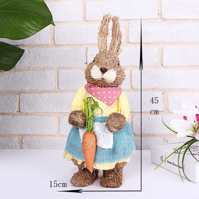 Simulation Papyrus Easter Rabbit Decoration Home