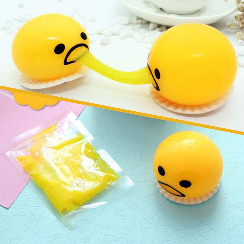 Puking Ball Brother Egg Yolk Pinch Vomit Spoof and Play Tricky Toys