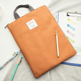 Solid color large capacity A4 file package IPAD file bag zipper storage bag