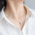 S925 Silver Pendant South Korea female wind Mori sweet short chain cross diamond necklace collar female D1513