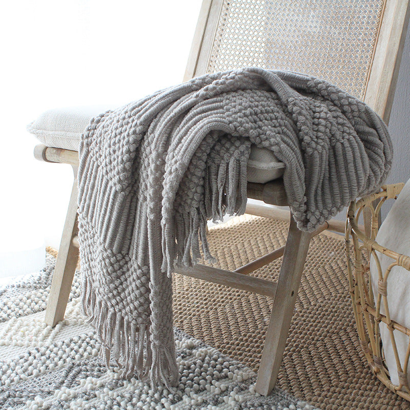 Woolen Nordic Knitted Sofa Blanket