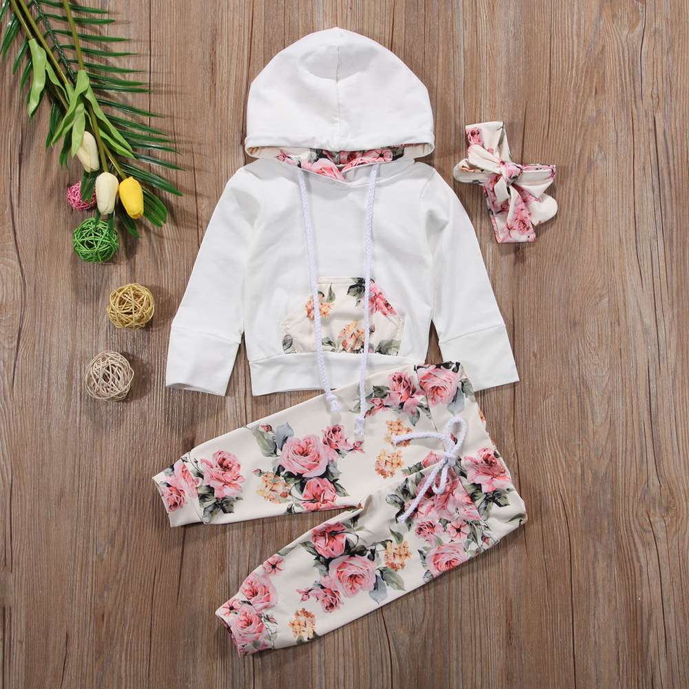 Long sleeve cotton suit three-piece - Minihomy