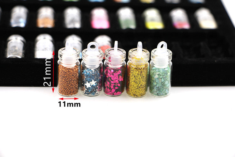 48 In One Nail Jewelry Set Nail Sequins Powder DIY Handmade Toy Material 11x22mm - Minihomy