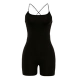 Backless slim bodysuit for women