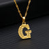 26 letters gold-plated pendant necklace - Minihomy