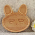 Cute wooden cartoon rabbit face dinner plate - Minihomy