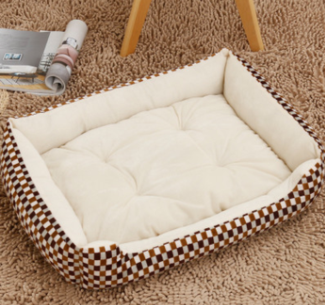 Kennel pet supplies in the large dog pet nest Golden Retriever dog bed autumn and winter cotton dog mat - Minihomy